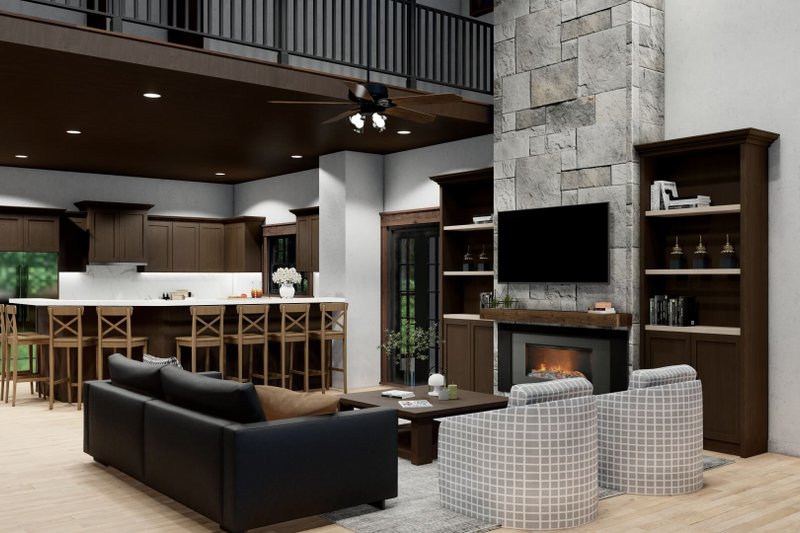 House Blueprint - Interior - Family Room 1 for Country House Plan #923-349 - 3 bed, 2.5 bath
