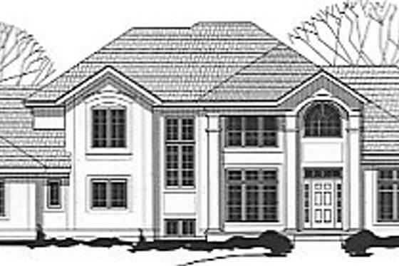 Exterior - Front Elevation for Traditional House Plan #67-454 - 3 bed, 3.5 bath
