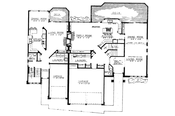 Floor Plan - Main Floor for Modern House Plan #303-426 - 2 bed, 2.5 bath