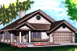 Ranch Exterior - Front Elevation Plan #320-333