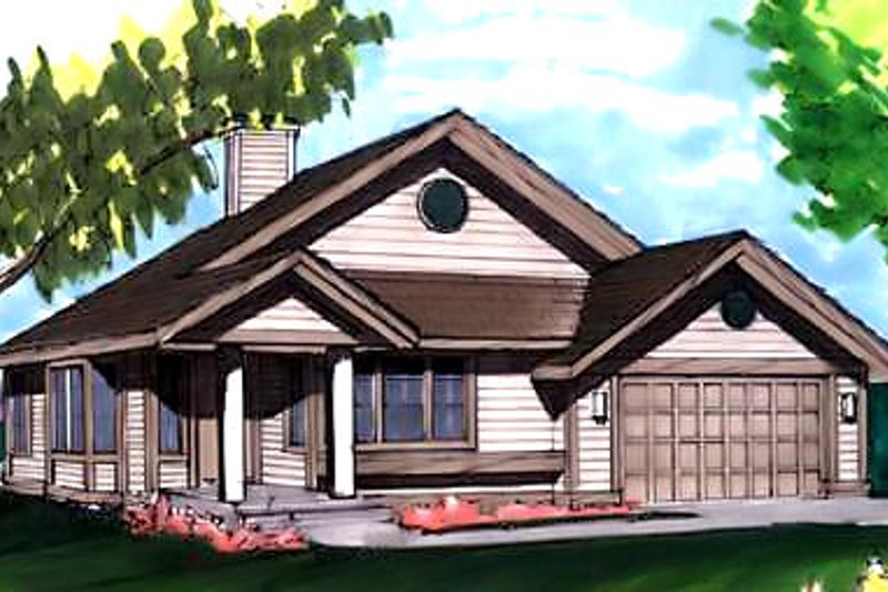 Architectural House Design - Ranch Exterior - Front Elevation Plan #320-333
