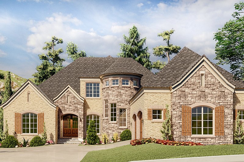 Home Plan - European Exterior - Front Elevation Plan #923-202