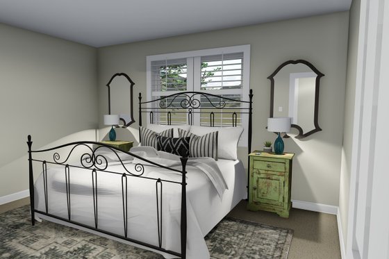 Interior - Master Bedroom for Ranch House Plan #1060-3 - 2 bed, 1 bath