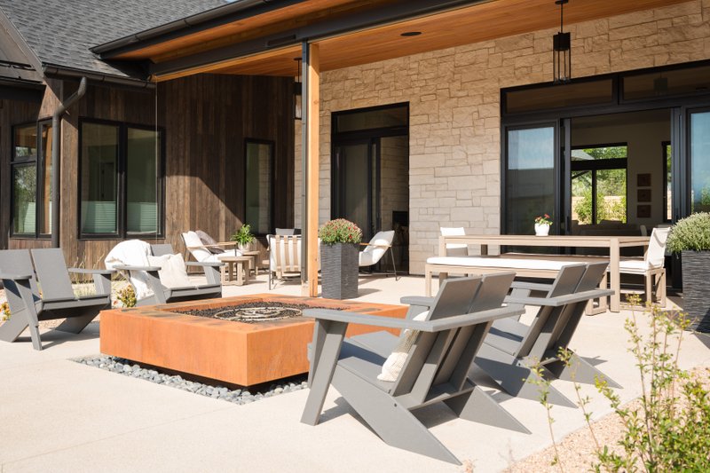 House Blueprint - Exterior - Outdoor Living 1 for Contemporary House Plan #1042-25 - 4 bed, 4 bath