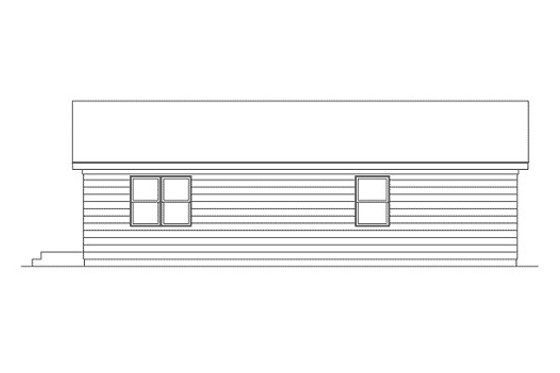 Exterior - Rear Elevation for Cottage House Plan #57-243 - 3 bed, 1 bath