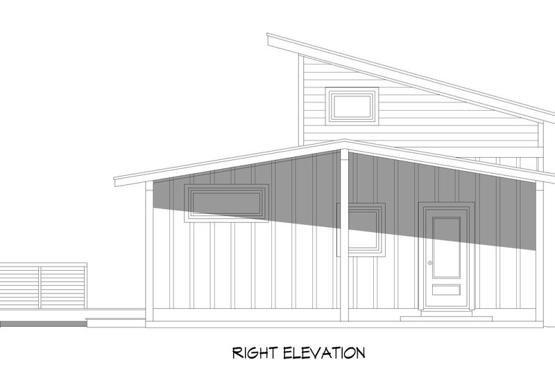 House Blueprint - Exterior - Other Elevation 1 for Contemporary House Plan #932-1441 - 1 bed, 1 bath