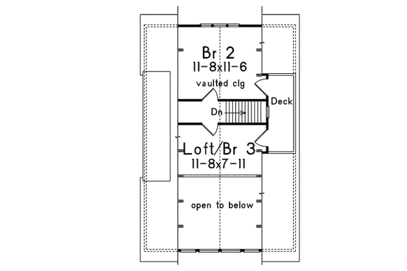 Dream House Plan - Floor Plan - Upper Floor for Cottage House Plan #57-484 - 3 bed, 1 bath