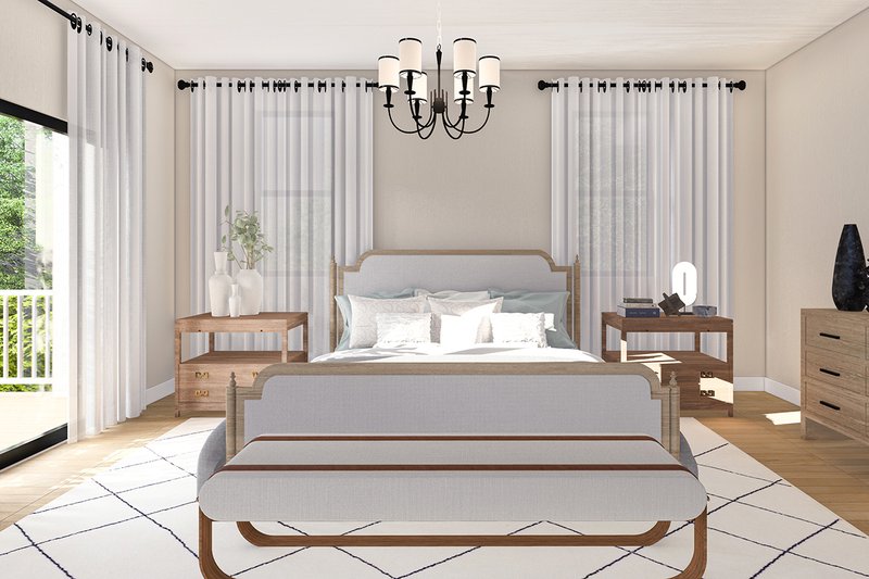 Architectural House Design - Interior - Master Bedroom for Contemporary House Plan #124-1393 - 3 bed, 2 bath