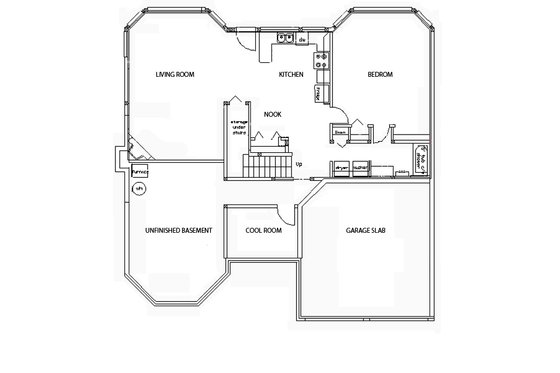 Floor Plan - Lower Floor for Traditional House Plan #18-9127 - 4 bed, 3 bath