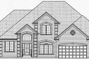 European Exterior - Front Elevation Plan #9-113