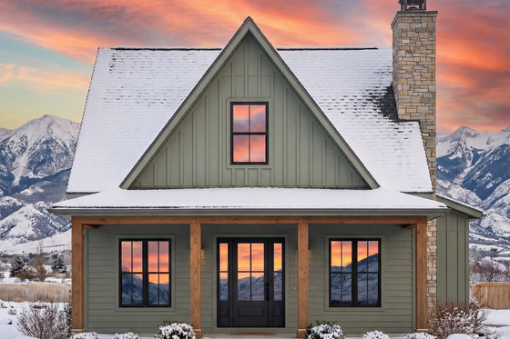 Exterior - Front Elevation 3 for Farmhouse House Plan #1096-144 - 3 bed, 2.5 bath