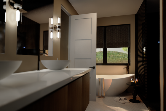 Interior - Master Bathroom for Prairie House Plan #48-1069 - 4 bed, 3.5 bath