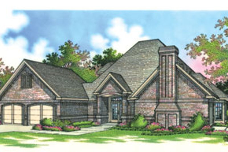 Architectural House Design - Exterior - Front Elevation for European House Plan #45-196 - 4 bed, 3 bath