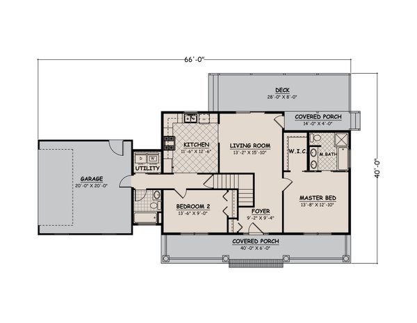 Dream House Plan - Ranch Floor Plan - Main Floor Plan #1082-5