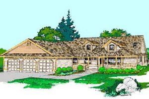 Ranch Exterior - Front Elevation Plan #60-278
