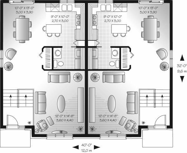 Architectural House Design - Colonial Floor Plan - Main Floor Plan #23-679