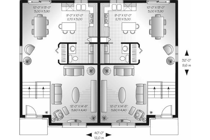 Architectural House Design - Floor Plan - Main Floor for Colonial House Plan #23-679 - 3 bed, 1.5 bath