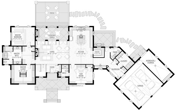 Home Plan - Farmhouse Floor Plan - Main Floor Plan #928-369