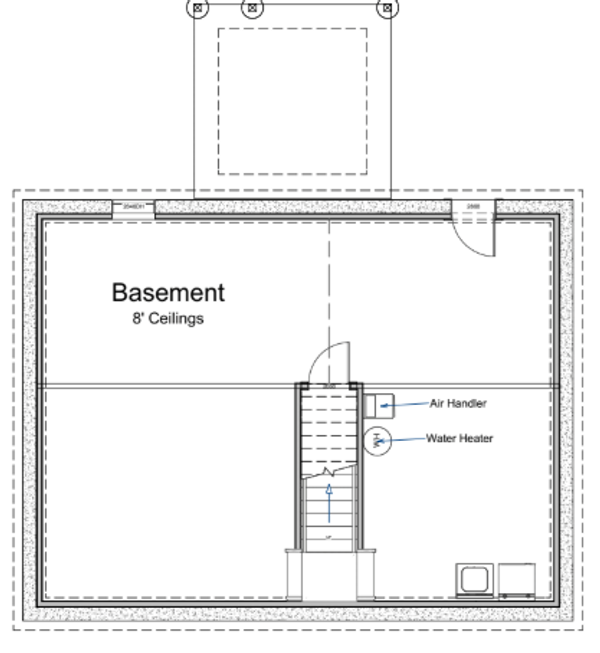 Craftsman Floor Plan - Lower Floor Plan #1116-32
