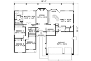 Adobe / Southwestern Style House Plan - 4 Beds 2.5 Baths 2153 Sq/Ft Plan #1-1434 