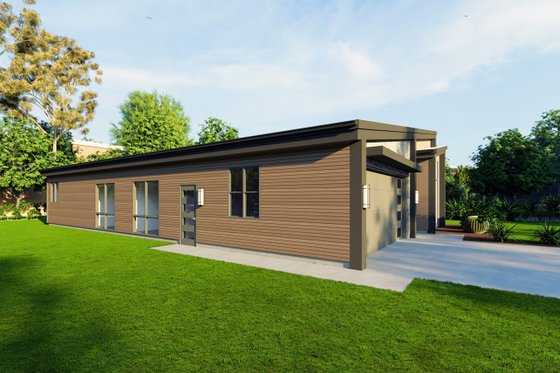 Exterior - Other Elevation for Modern House Plan #1111-21 - 3 bed, 2 bath