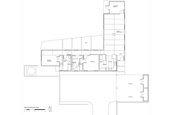 Floor Plan - Main Floor for Modern House Plan #488-1 - 2 bed, 2 bath