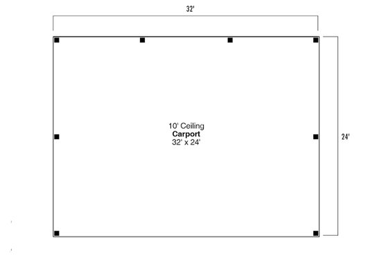 Floor Plan - Main Floor for Traditional House Plan #124-1383, 0 bath