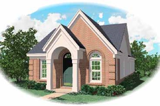 Exterior - Front Elevation for Southern House Plan #81-125 - 3 bed, 2 bath