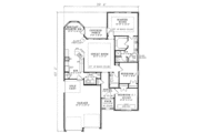 European Style House Plan - 3 Beds 2 Baths 1480 Sq/Ft Plan #17-190 
