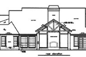 Exterior - Rear Elevation for European House Plan #411-374 - 3 bed, 2.5 bath