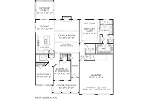 Floor Plan - Main Floor for Farmhouse House Plan #927-1043 - 3 bed, 2 bath