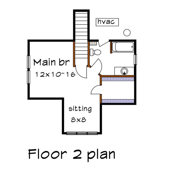 Architectural House Design - Cottage Floor Plan - Upper Floor Plan #79-141