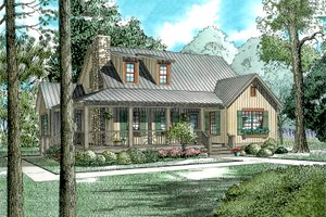 Country Exterior - Front Elevation Plan #17-2017