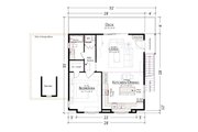 Farmhouse Style House Plan - 1 Beds 1 Baths 800 Sq/Ft Plan #1099-10 