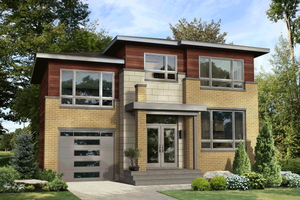 Contemporary Exterior - Front Elevation Plan #25-4915