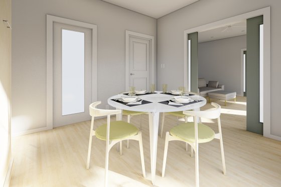 Interior - Bedroom 1 for Ranch House Plan #126-245 - 2 bed, 2 bath