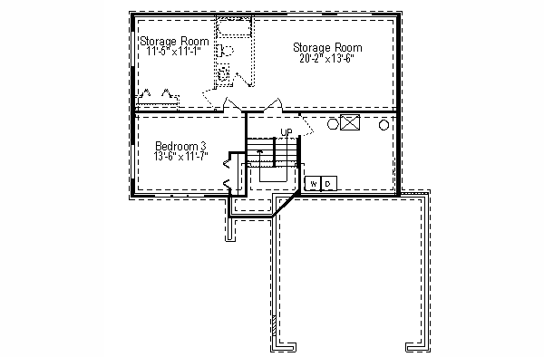 Traditional Floor Plan - Lower Floor Plan #49-177
