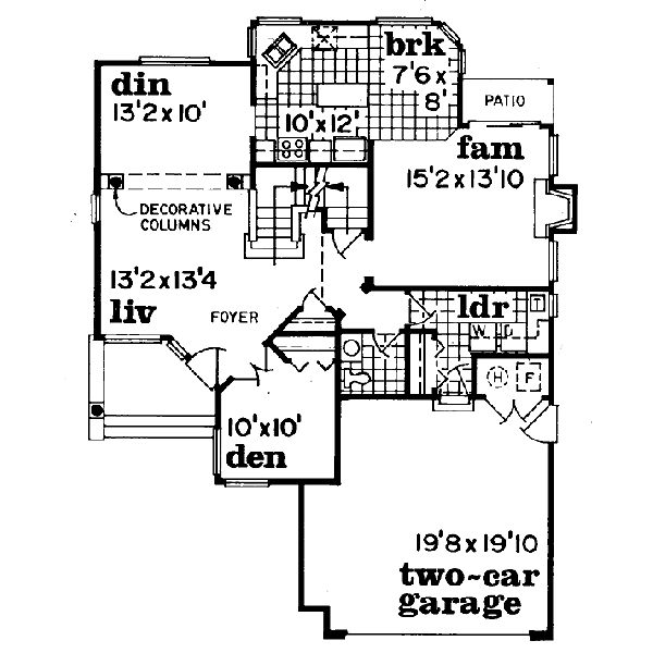 Traditional Floor Plan - Main Floor Plan #47-213