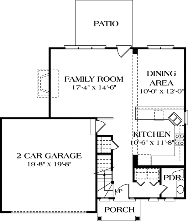 Colonial Floor Plan - Main Floor Plan #453-67
