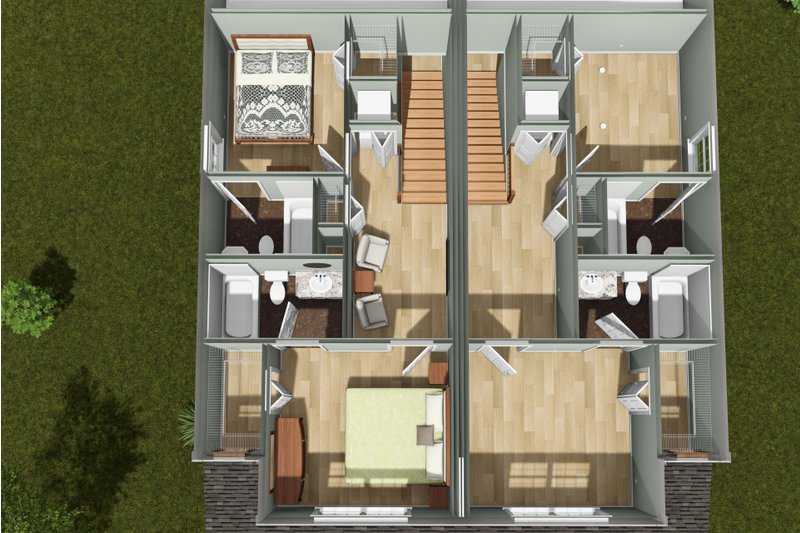 Home Plan - Floor Plan - Upper Floor 1 for Traditional House Plan #513-2442 - 3 bed, 3 bath