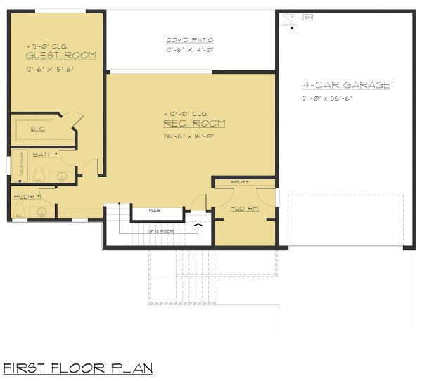 Modern Floor Plan - Main Floor Plan #1066-84