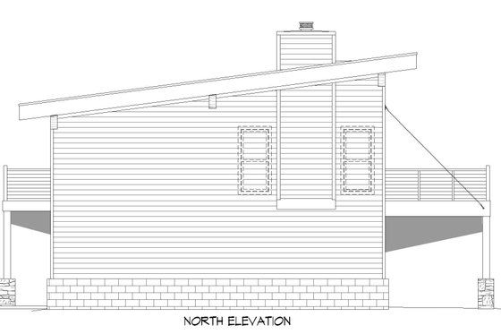 Exterior - Rear Elevation for Modern House Plan #932-954 - 3 bed, 2.5 bath