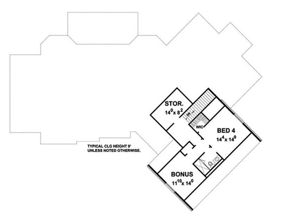 House Plan Design - European Floor Plan - Upper Floor Plan #20-2286