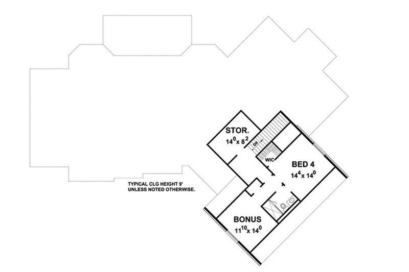 Dream House Plan - Floor Plan - Upper Floor for European House Plan #20-2286 - 4 bed, 3.5 bath