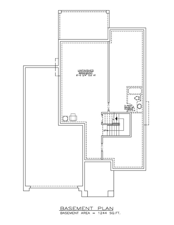 Prairie Floor Plan - Lower Floor Plan #1100-52