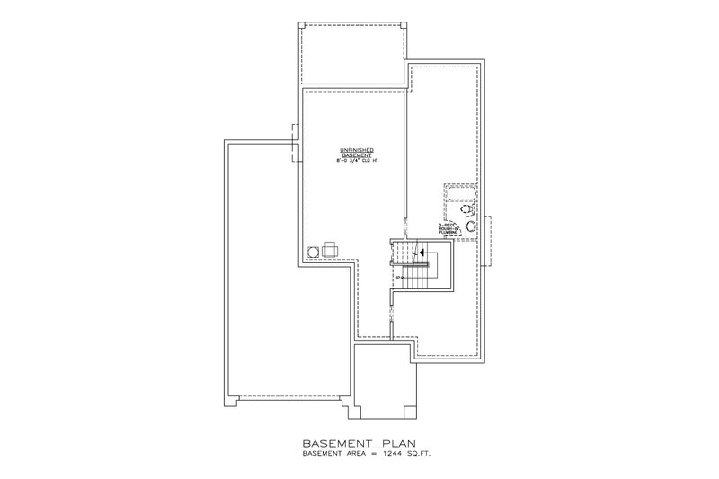 Architectural House Design - Floor Plan - Lower Floor for Prairie House Plan #1100-52 - 4 bed, 3 bath