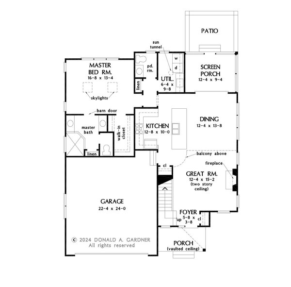 Cottage Floor Plan - Main Floor Plan #929-1204