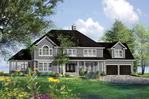 Country Exterior - Front Elevation Plan #25-4883