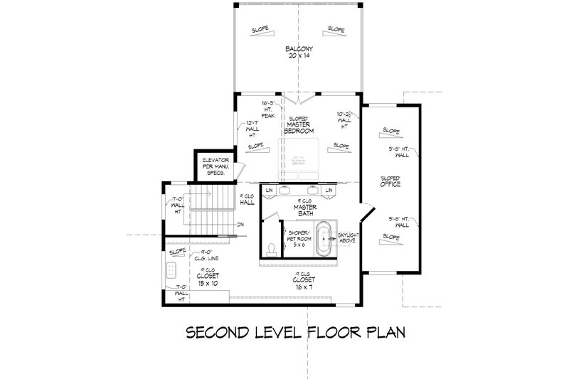 Dream House Plan - Floor Plan - Upper Floor for Beach House Plan #932-1073 - 3 bed, 3 bath