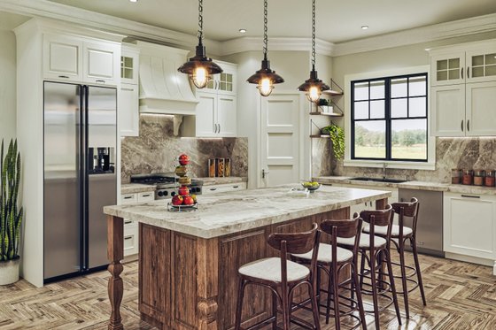 Interior - Kitchen for Ranch House Plan #54-498 - 3 bed, 2.5 bath